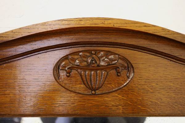 イギリスアンティーク オーク ウォールミラー 壁掛け 鏡 姿見