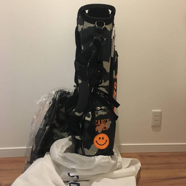 値下げ パーリーゲイツ キャディバッグ カモフラージュ カモフラ ニコちゃん スマイル キャディバック 迷彩