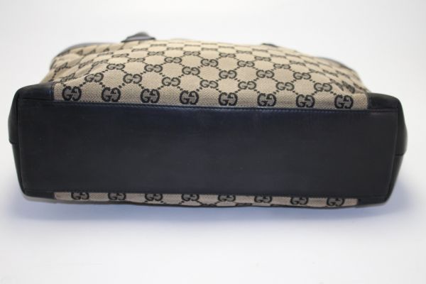 美品 グッチ GGキャンバス 美中古□グッチ GG キャンバス×レザートート 