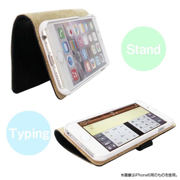 栃木レザー◆iPhoneSE用手帳型スマホケース◆国産皮革◆青_3