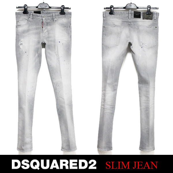 ディースク 新品本物 SLIM JEAN クラッシュペイントデニム 46