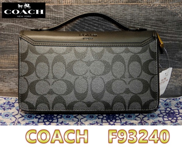 メンズCOACHシグネチャー ダブル ジップ トラベル/F93240