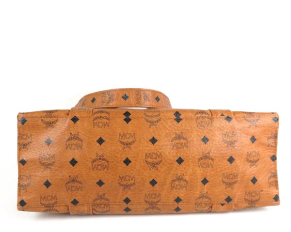 正規品 MCM エムシーエム トートバッグ レザー ブラウン 大きめ 美USED