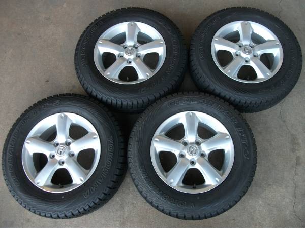 F644　トリビュート純正　6.5J-16 114.3 +50　＆　215/70R16　4本9分山　マツダ純正　アルミ　TRIBUTE