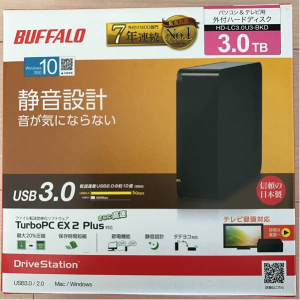 BUFFALO USB3．0用 外付けHDD(3TB) ブラック HD-LC3.0U3-BKD [HDLC30U3BKD]_1