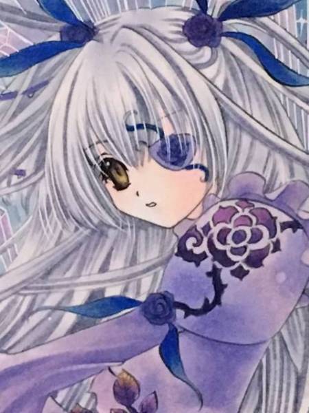 手描きイラスト　薔薇水晶　ローゼンメイデン　アナログイラスト 同人手描きイラスト*ローゼンメイデン*薔薇水晶(手描きイラスト)｜売買