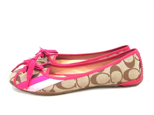 コーチ フラットシューズ 8 レディース シグネチャー柄 COACH