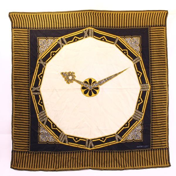 カルティエ スカーフ 中古 must de Cartier ブラック ABランク シルク レディース