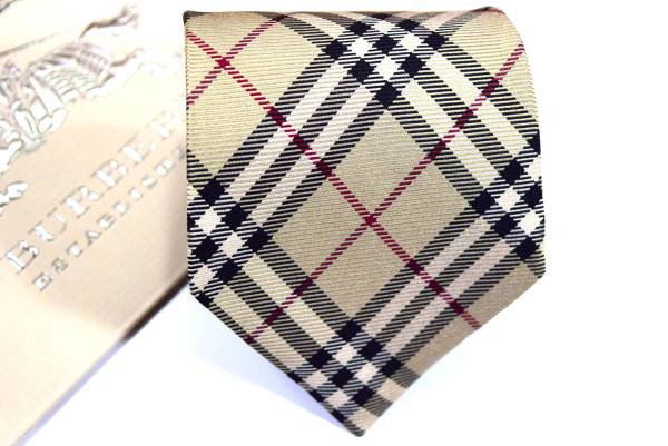【美品】 現行モデル バーバリーロンドン ノバチェック ネクタイ