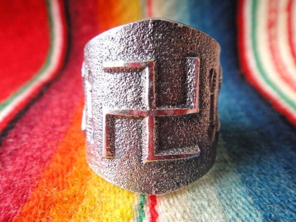 重厚★卍 ネイティブインディアン シルバー製リング指輪 ジュエリー