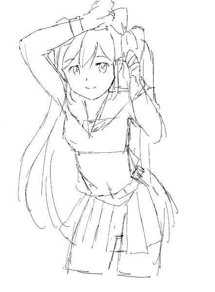 同人手描きイラスト ボカロ 初音ミク 雪ミク Snow Miku 17 リボンをピッと 手描きイラスト 売買されたオークション情報 Yahooの商品情報をアーカイブ公開 オークファン Aucfan Com