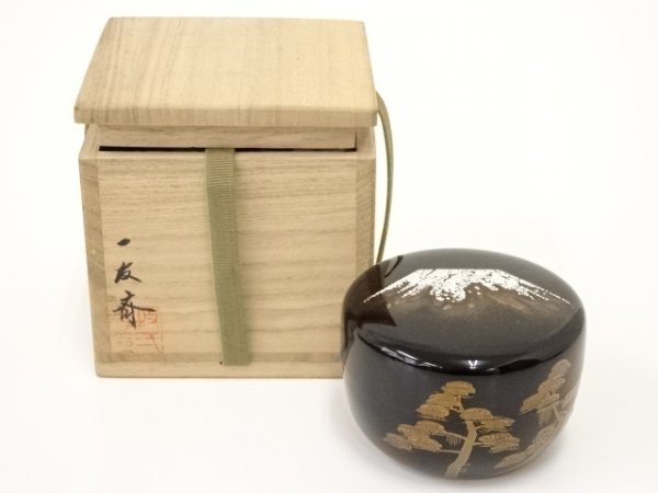 共箱 茶道具 - 棗 Yahoo!オークション 薄茶器 真作保証 真塗り なつめ