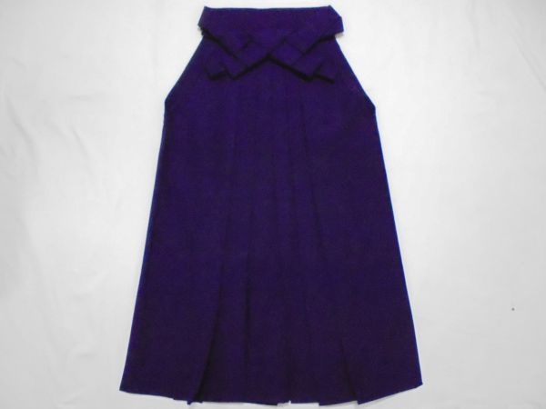 中古品 美品 卒業袴 稀少 ハカマ ウール 紐下90cm はかま　紫　無地　袴　きもの　着物　B30340