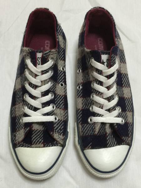 CONVERSE USA製 ALL STAR チェック柄 ローカット スニーカー オールスター ビンテージ 90s 紫 グレー ネイビー レアカラー MADE IN USA