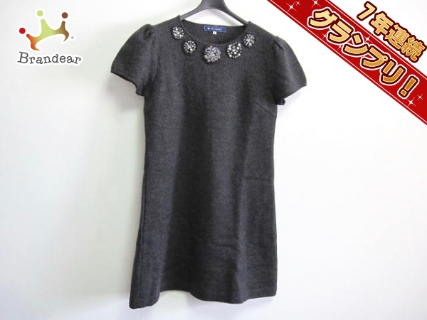 エムズグレイシー ワンピース 40 レディース 美品 ダークグレー