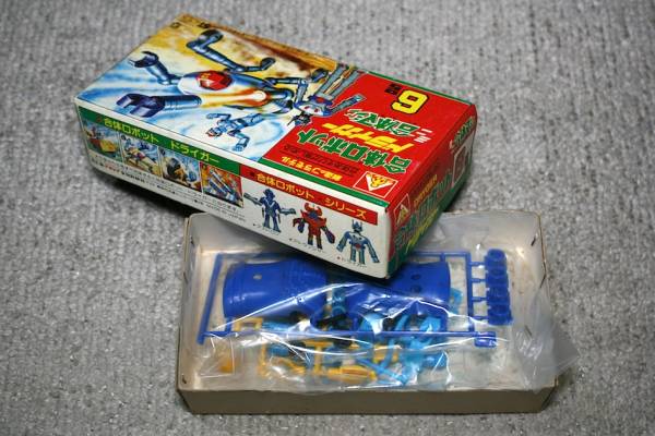 アオシマ○ミニ合体マシン「合体ロボット ドライガー」6号 未組立！