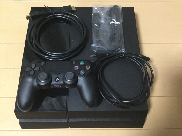 動作確認/初期化済 PS4/プレステ4 本体 CUH-100AA01 500GB ジェット・ブラック