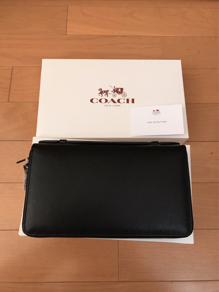 COACH トラベルオーガナイザー/グレインレザー F93509ブラック