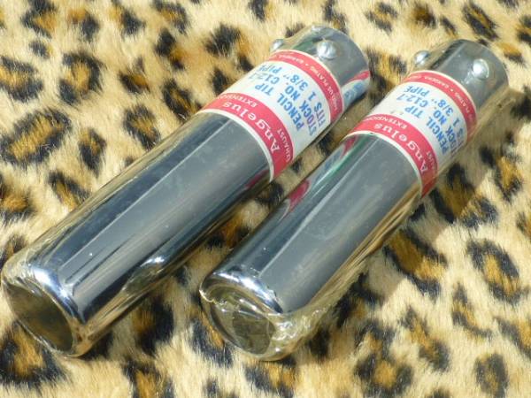 当時物 デッドストック ペンシルマフラーカッター KUSTOM ローライダー インパラ ベルエア BOMB フリートライン フリートマスター シェビー