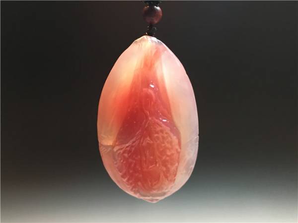 ☆天然瑪瑙☆ メノウ彫 貴重半宝石 みずみずしいピンク色 女性器 女性