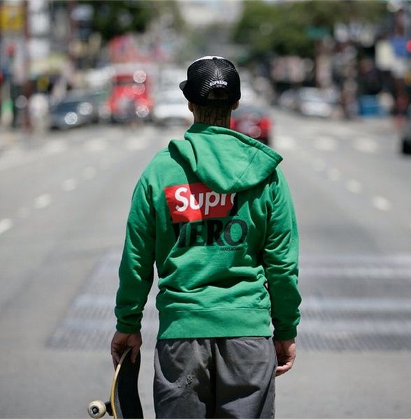 Supreme×ANTIHERO☆14SS☆ジップパーカー☆緑☆Sサイズ Supreme