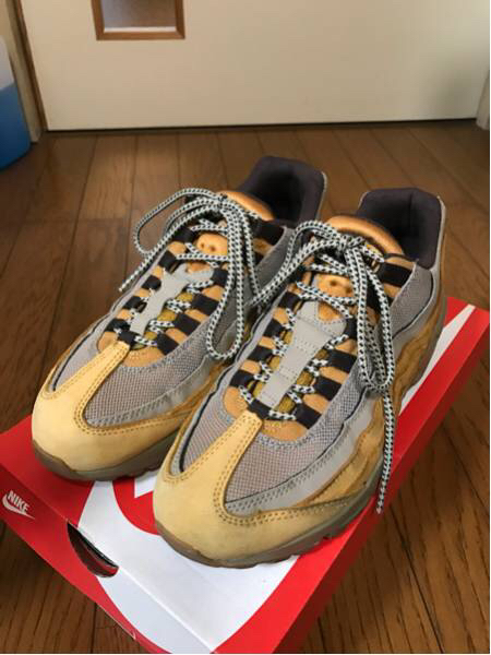 売り切り100円スタート 美品 NIKE AIR MAX 95 PRM wheat US7.5 25.5cm / ナイキ エアマックス95 プレミアム ウィート ブロンズ