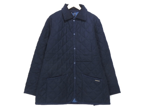 LAVENHAM ラベンハム ウール キルティング ジャケット 38 ネイビー