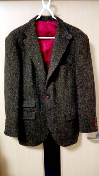 ■美品■ハリスツイード/100周年限定/サイドベンツジャケット/ヘリンボーン