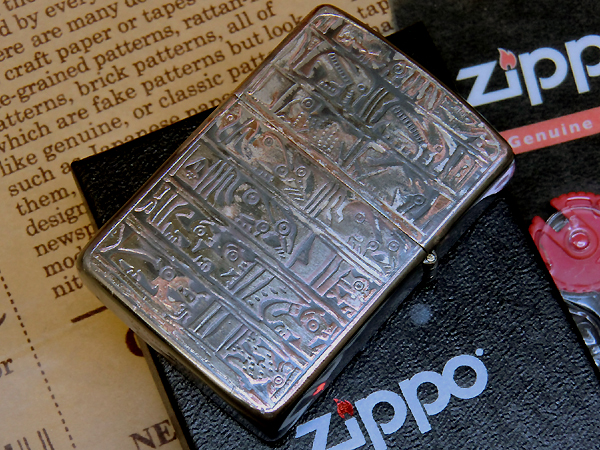 絶版 1991 CAMEL TROPHY Zippo キャメル トロフィー 古代象形文字 両面 