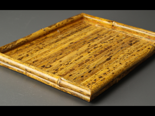 琴》煎茶道具 斑竹細工 煎茶盆 初だし品 FAY391