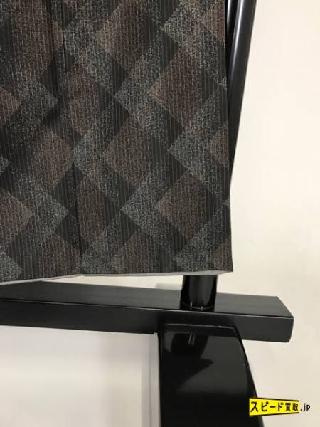 スピ買■ 着物 1円 逸品 大島紬 黒 幾何学模様 縦縞 正絹 袷（10月～5月） 158cm Sサイズ