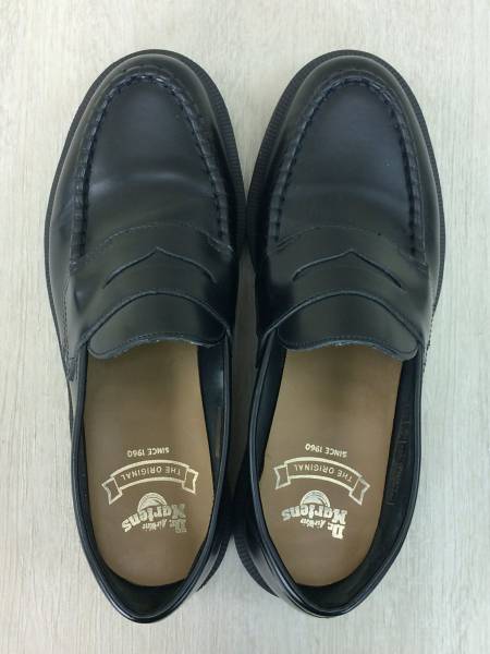 ◇ローファー&frasl;UK7&frasl;BLK&frasl;AW006 Dr.MARTENS◆ローファー/UK7/BLK/レザー
