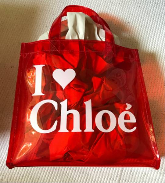 chloeクロエジュース限定ビニールバッグ レッドトート ケイトスペード トッカ グッチ