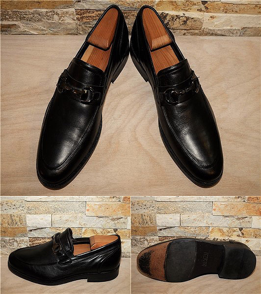 超美品/Bruno Magli/ブルーノマリ/ビットローファー/黒/25cm/7M/75D641