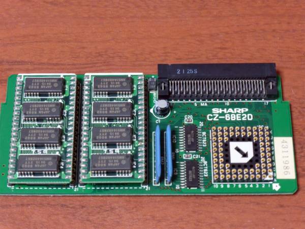 X68000 XVI COMPACT 本体+キーボード+拡張メモリ 動作品]X68000 Compact XVI用 増設メモリボード SHARP CZ-6BE2D 6MB