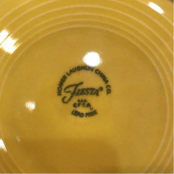 FIESTA フィエスタ プレート イエロー6枚 ネイビー 3枚 セット パスタ 皿 食器 アメリカ製 made in USA