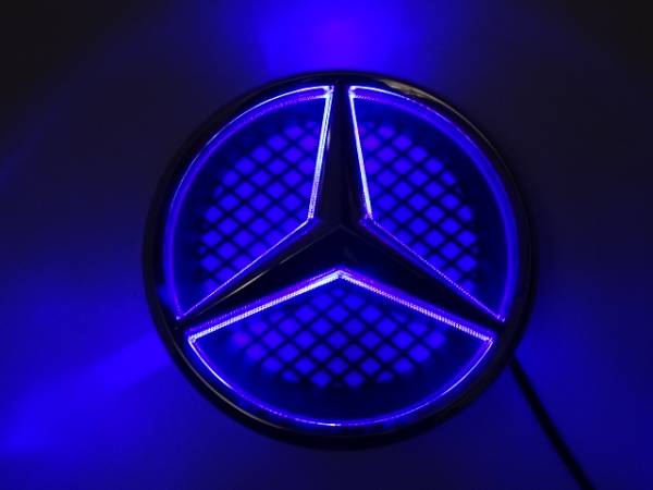 メルセデスベンツ　グリル　スターマーク　エンブレム　ＬＥＤ　（青　ブルー）　Ｗ２５１　Ｒクラス