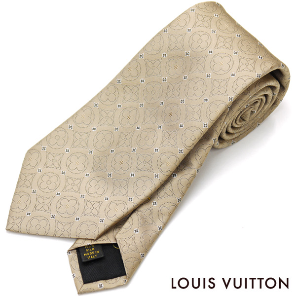 新品/ルイ・ヴィトン/LOUIS VUITTON/ネクタイ/モノグラム/ベージュ