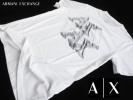 新品★アルマーニ★大きいサイズ★爽やかな ホワイト Tシャツ★3D ロゴプリント 白＆黒 モノトーン XXL★A/X ARMANI★618
