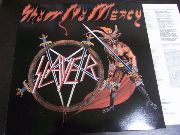 LP SLAYER SHOW NO MERCY 銀色ラベル USオリジナル 美盤