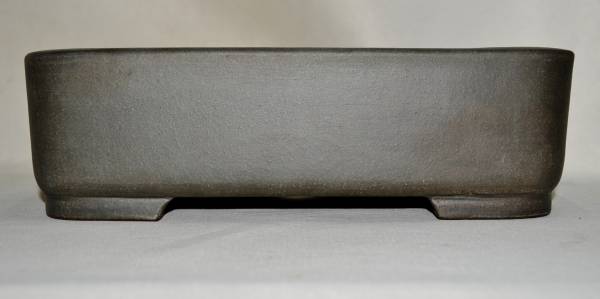 斎田三峰の非常に珍しい土目の撫角長方形の約30，5㌢の鉢 ringo68686