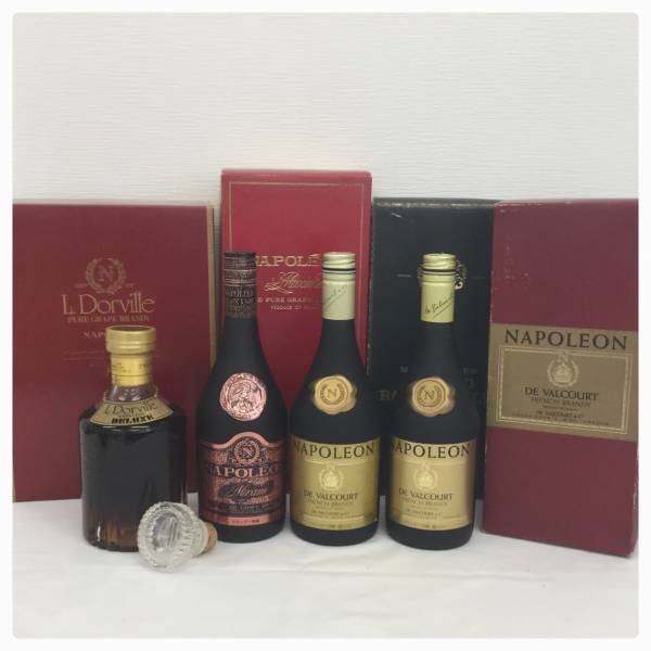 NAPOLEON ナポレオン ドービル/デヴォルコート/マキシム/アルフレッドロスチャイル ブランデー 700ml 4点セット 箱付 未開栓