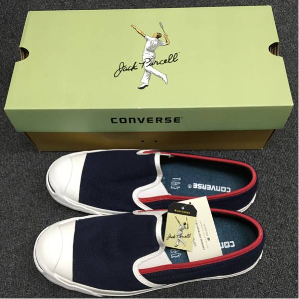 美品 コンバース ジャックパーセル コットンメッシュスリップオン 29.0