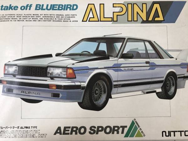 当時物 プラモ 組立済み ジャンク ニットー 1/24 日産 ブルーバード