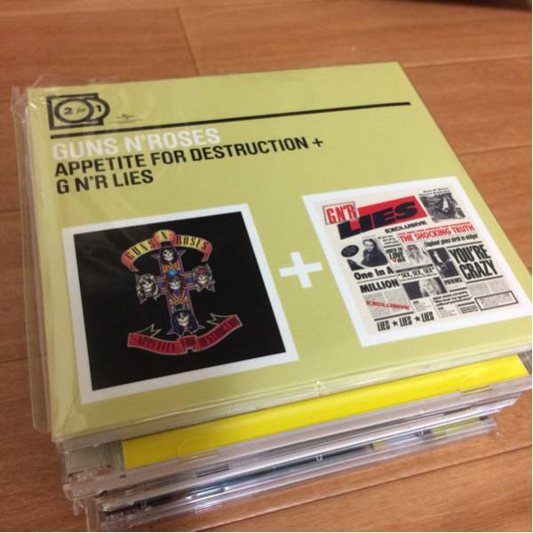 紙ジャケ 限定盤 2CD 「アペタイト&ライズ」ガンズアンドローゼズ GUNS N' ROSES appetite for destruction gn'r lies_1