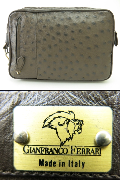 ジャンフランコフェラーリ オーストリッチ セカンド バッグ YY79