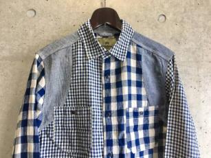 人気 《 CRAZY MEDICAL SHIRT INDIGO 》 新品 【 NIGEL CABOURN ナイジェルケーボン インディゴ染め シャツ 48 日本製 】