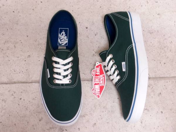 新品 VANS バンズ◆オーセンティック 27.5cm グリーン 正規品