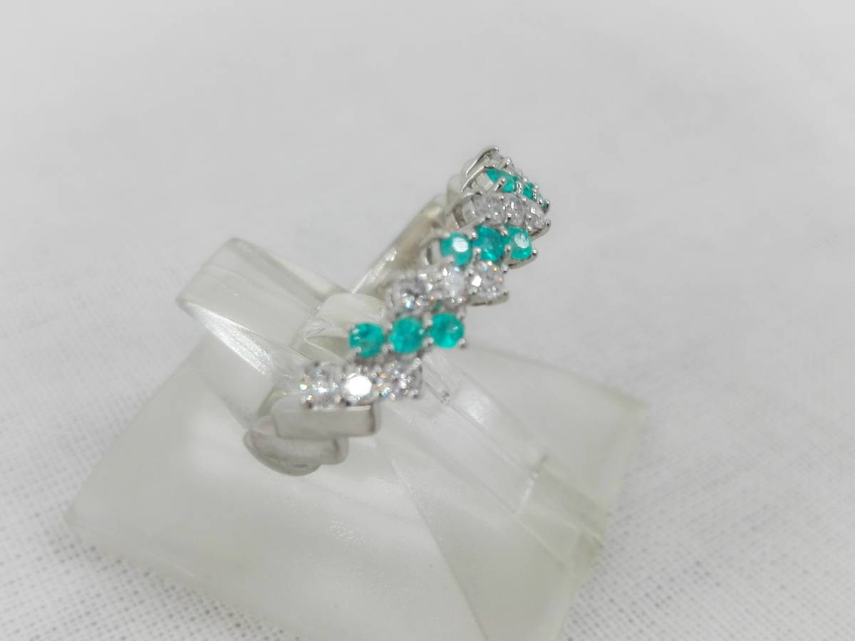 Pt900 プラチナ900 ダイヤモンド 0.25ct デザイン リング 指輪 中古品 