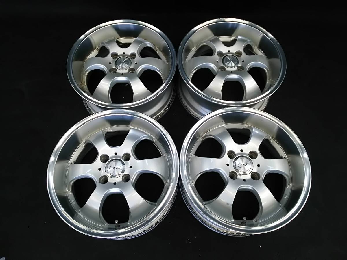 15×6.5J ROZEST C SPORT 4H PCD100 OFF38 コンパクトカー等に 4本